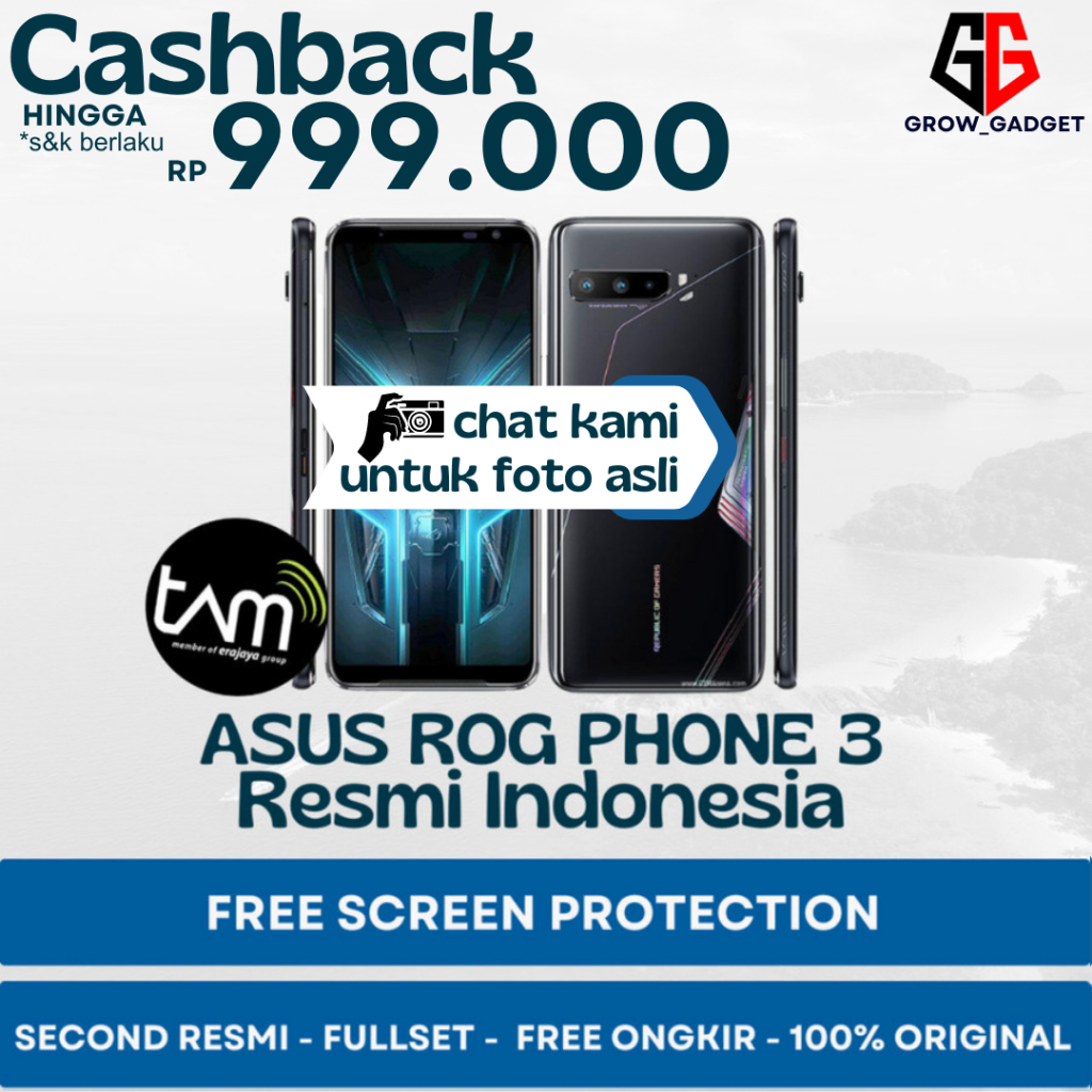 ASUS ROG PHONE 3 8/128GB 12/128GB 12/256GB SECOND RESMI TAM