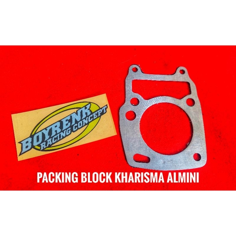 PAKING BLOK GANJEL BLOK PAKING STROKE ALMINI KHARISMA KPH/SUPRA X 125 TEBAL 1MM SD 10MM BOYRENK SURA