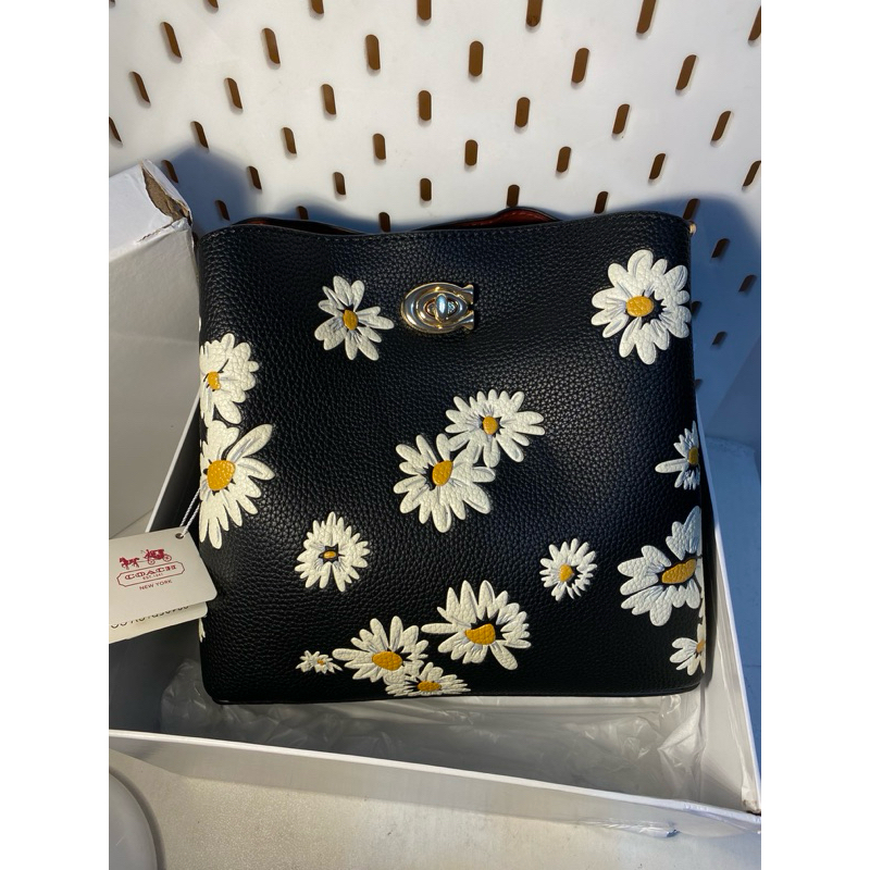 Coach Bucket Daisy Black