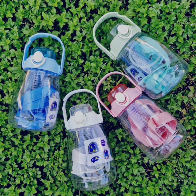 BOTOL MINUM VIRAL GEMOY BENING + SARINGAN 1.5 LITER