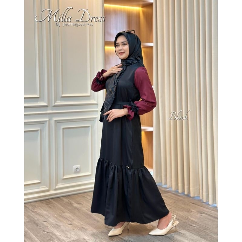 Milla Dress Journey Scarves Gamis kondangan Gamis Terbaru