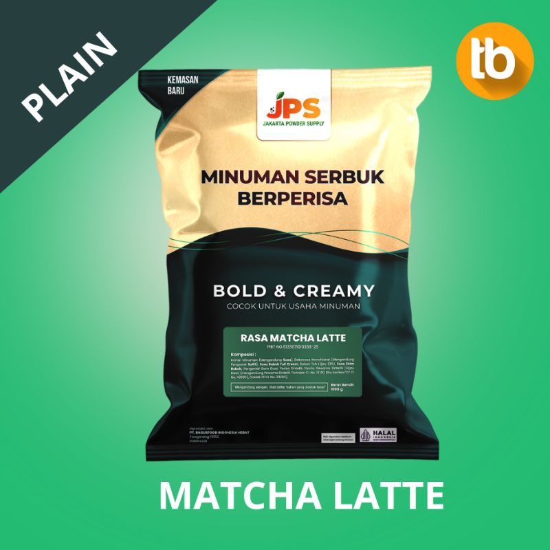 

JPS Powder Bubuk Minuman Serbuk Instan Rasa Matcha Latte Plain Tanpa Gula 1Kg