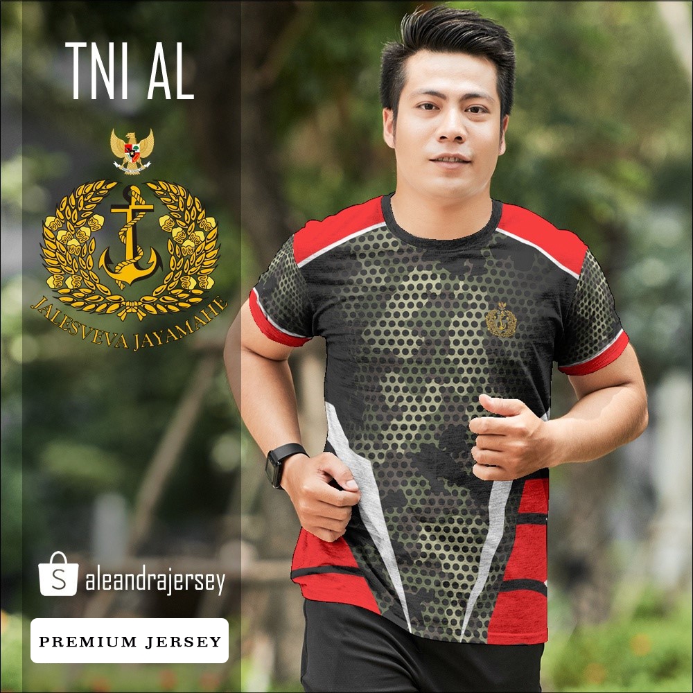 Baju Kaos Jersey TNI AL 74 FullPrint Printing Custom Premium