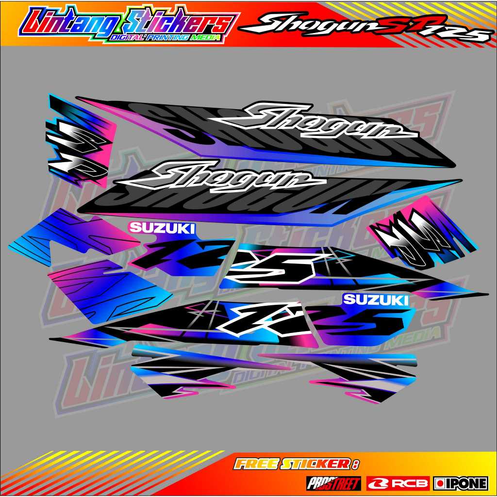 STRIPING VARIASI SUZUKI SHOGUN 125 SP / STIKER MOTOR SUZUKI SHOGUN 125 SP