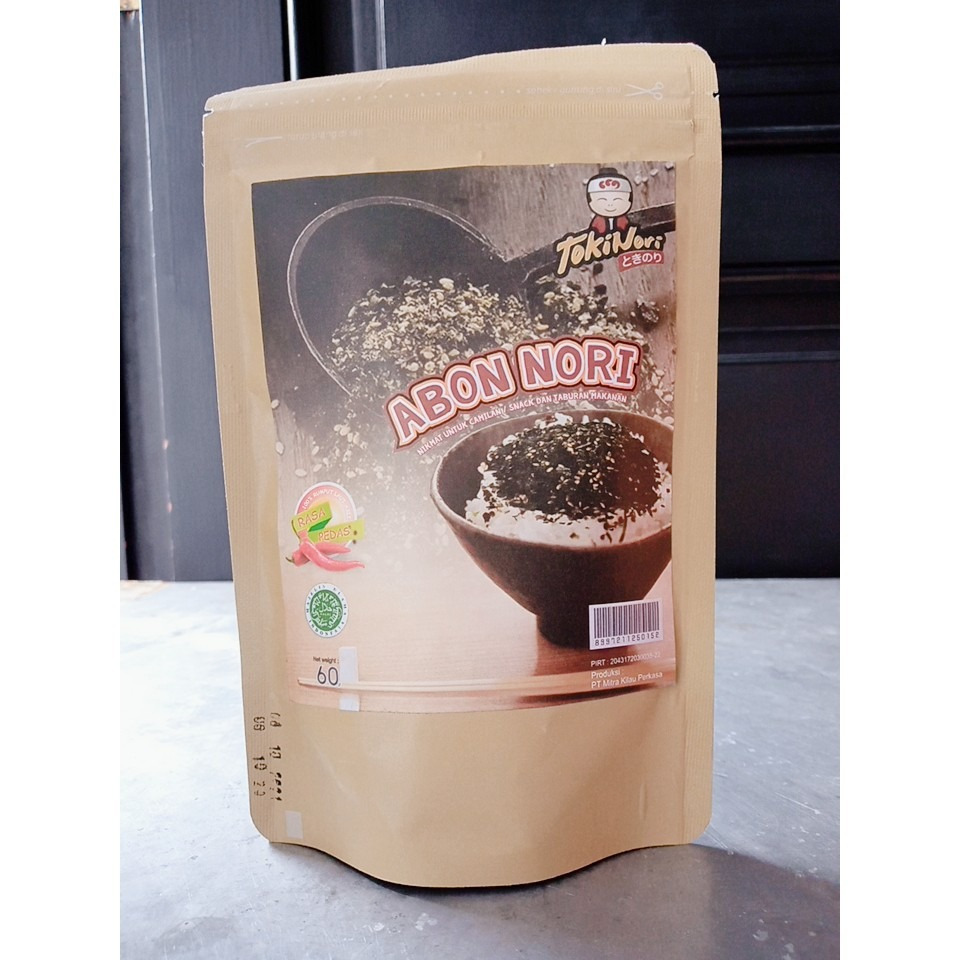 

ABON NORI SPICY 60 GR MERK TOKINORI - ABON RUMPUT LAUT PEDAS / NORI TABUR SERBAGUNA HALAL