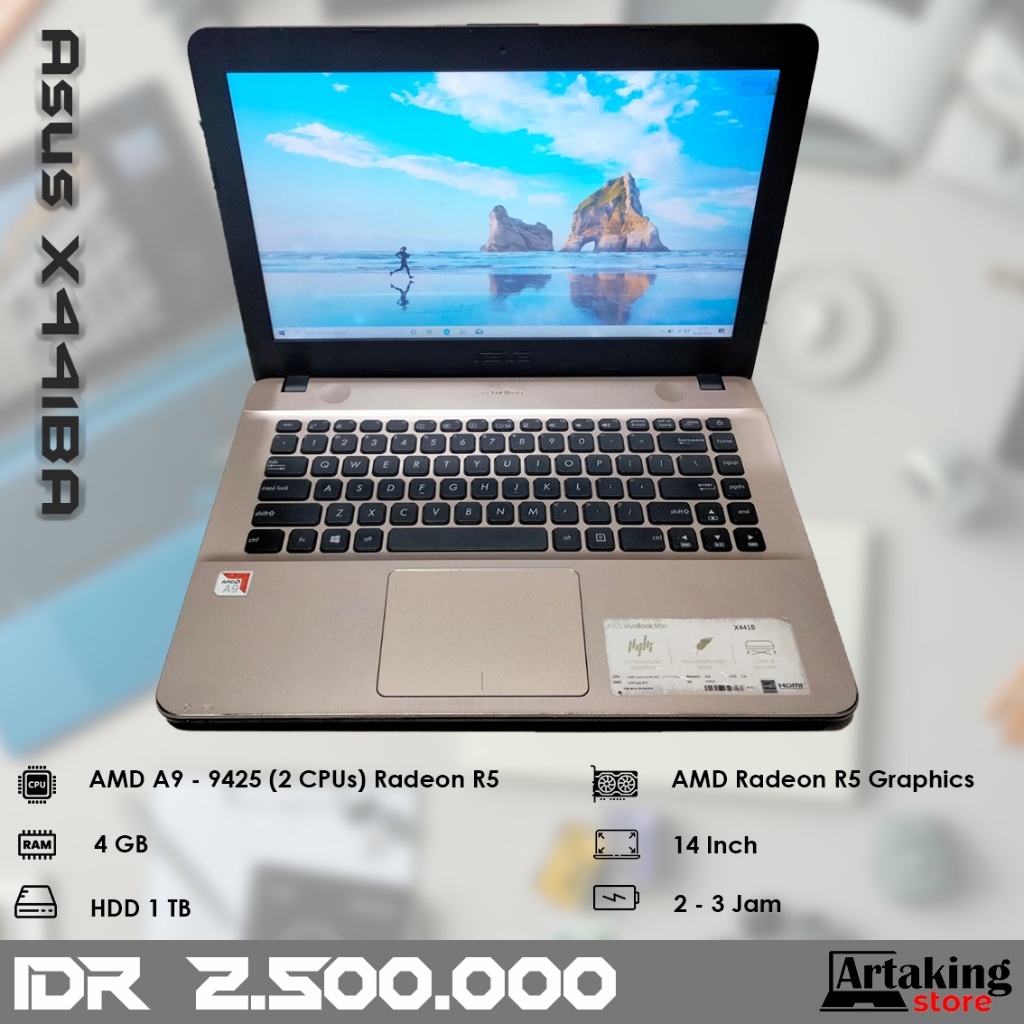 Asus X441BA - AMD A9 - Sudah SSD