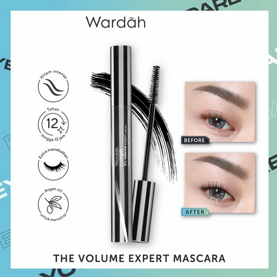 ORIGINAL Maskara Wardah EyeXpert The Volume Expert Mascara Hitam Waterproof Anti Air