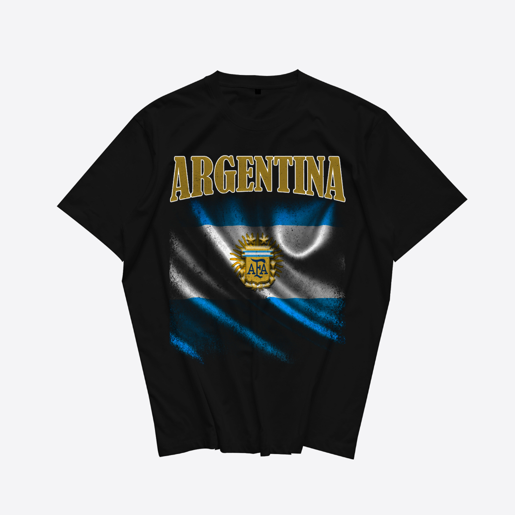 Fanatica Sport - Kaos Argentina Vintage - Kaos Bola Timnas Argentina Cotton Combed 24s Unisex