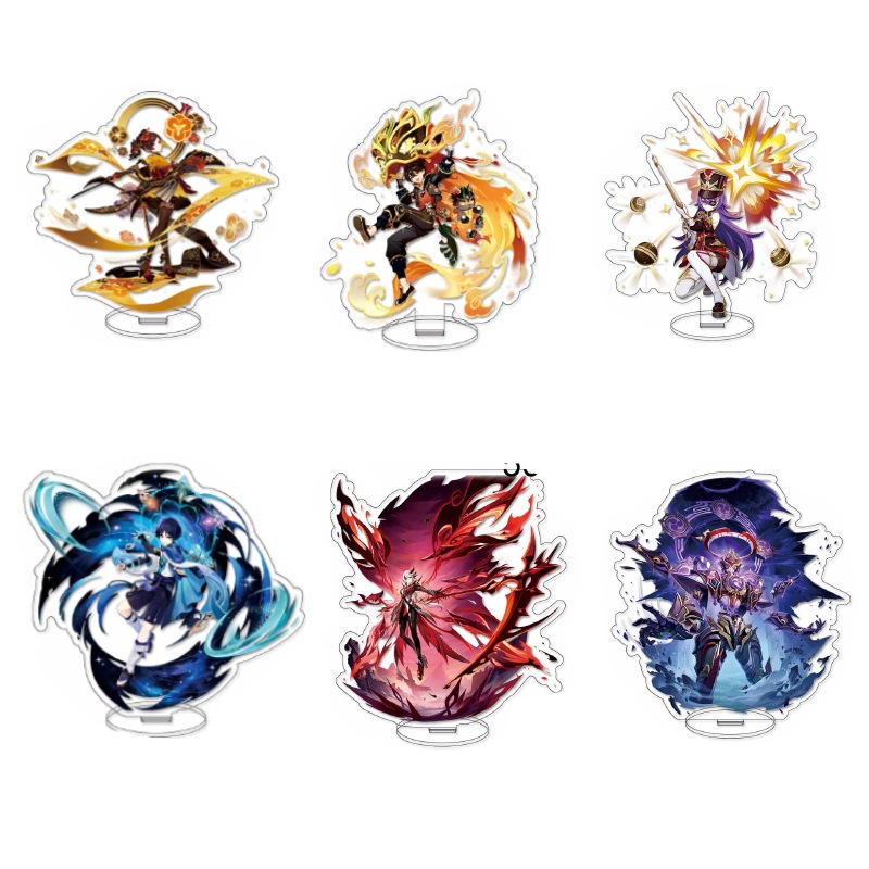 Standee Genshin Impact Akrilik Stand Besar 15cm Acrylic Bening Transparan Koleksi Figur Pajangan Ani