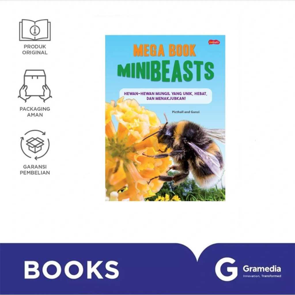 Gramedia Gandaria - Mega Book - Minibeasts (  Picthall & Gunzi )