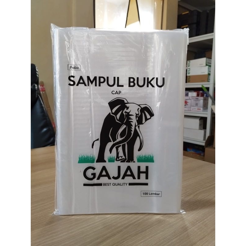 

Sampul Buku Plastik Folio merk Gajah perpack isi 100 lembar