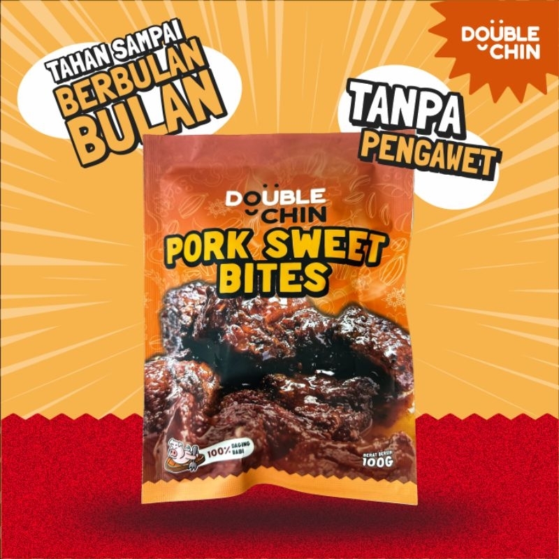 

DOUBLECHIN PORK SWEET BITES SMOKEY BBQ 100GR personal pack