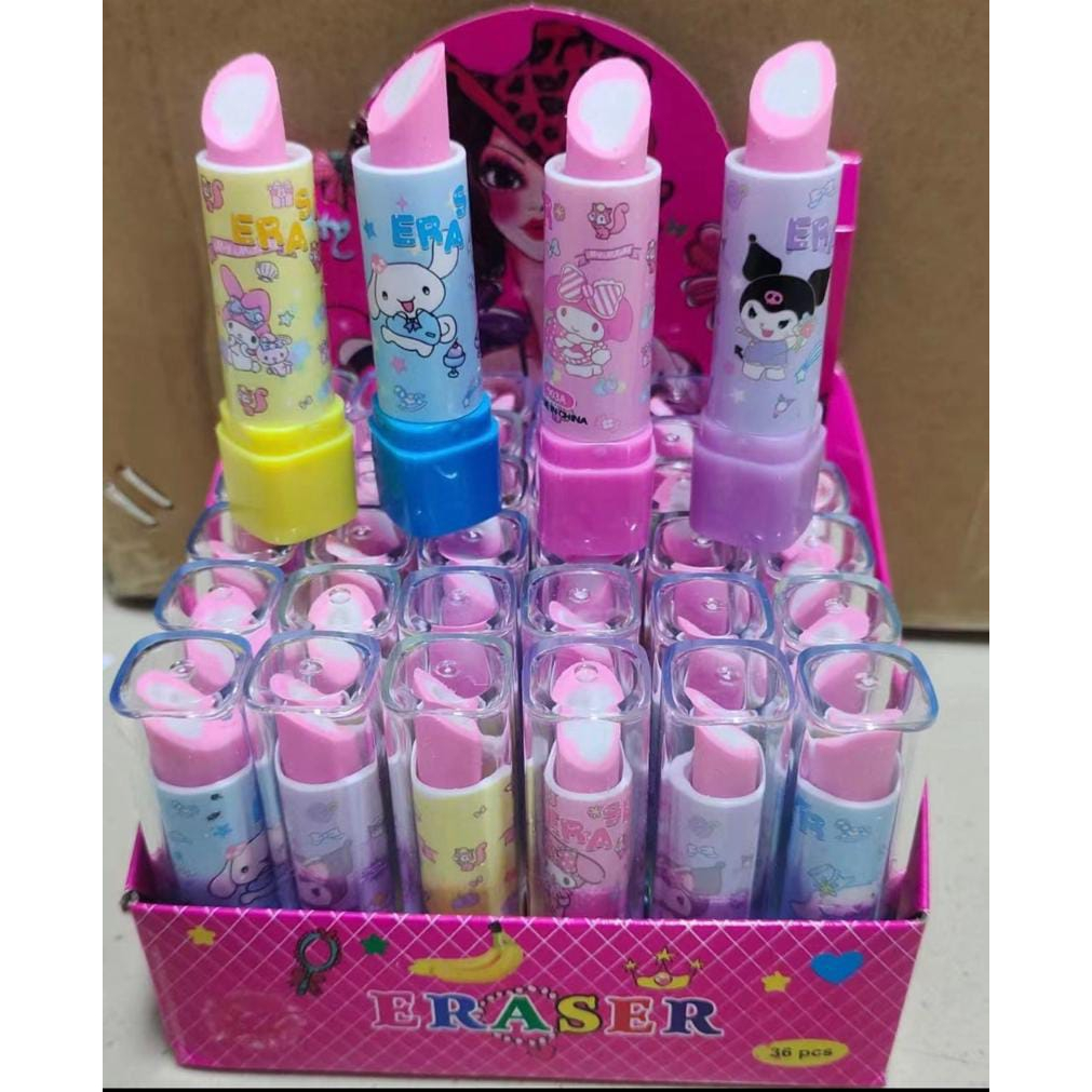 

*DUNIA PESTA* PENGHAPUS BENTUK LIPSTIK / PENGHAPUS PENSIL ANAK LUCU / PENGHAPUS UNIK