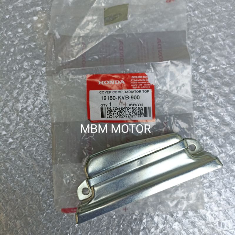 PLAT TUTUP COVER  RADIATOR HONDA VARIO 110 TECHNO KARBU LAMA ORI AHM COVER COMP RADIATOR 19160-KVB-9