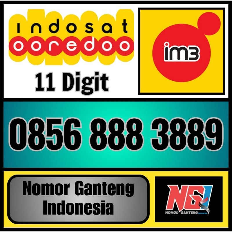 Nomor cantik Indosat im3 ooredoo 888 3889