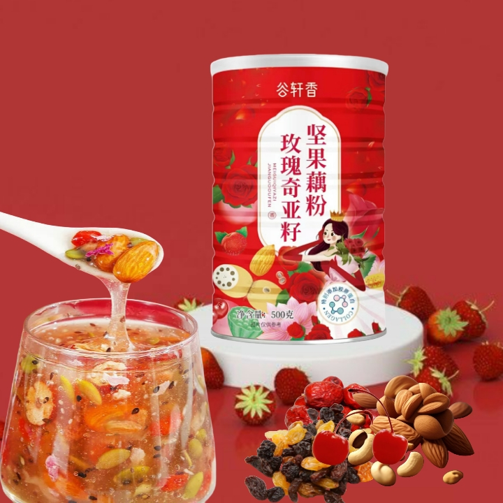 

Rose Chia Seed Nuts Lotus Root Powder