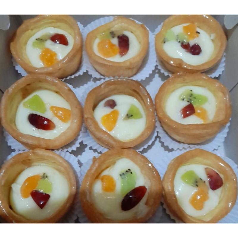 

soes buah fla susu kue basah