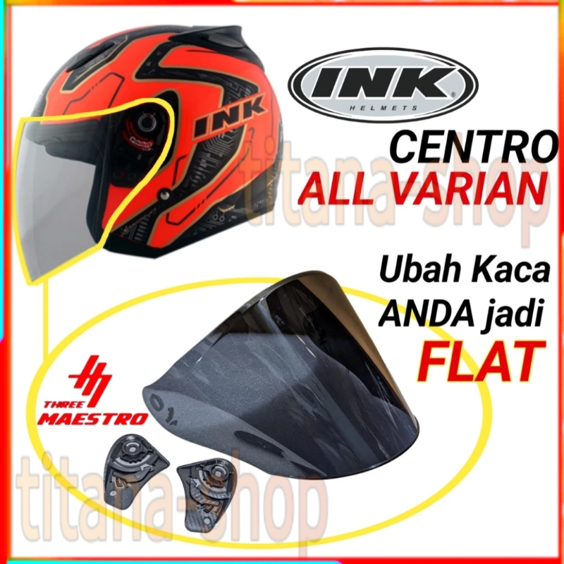 INK CENTRO kaca helm datar venom / flat visor open venom ink centro