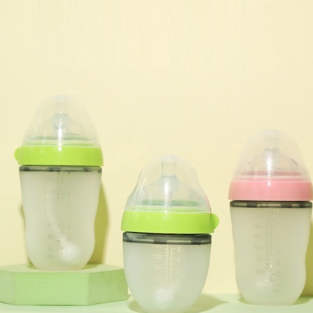 Terbatas LKM45 Premium Botol Dot Silikon 15ml  25ml Botol Susu Bayi Wide Neck Silicone Food Grade Ta