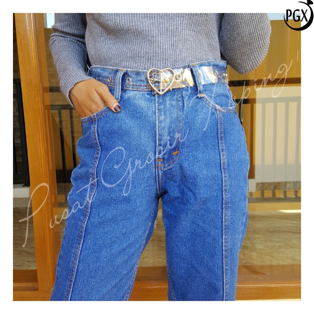 KUALITAS OKE PGX Ring Belt Transparan Ikat Pinggang Korea Bening Sabuk Gesper Wanita  IP53