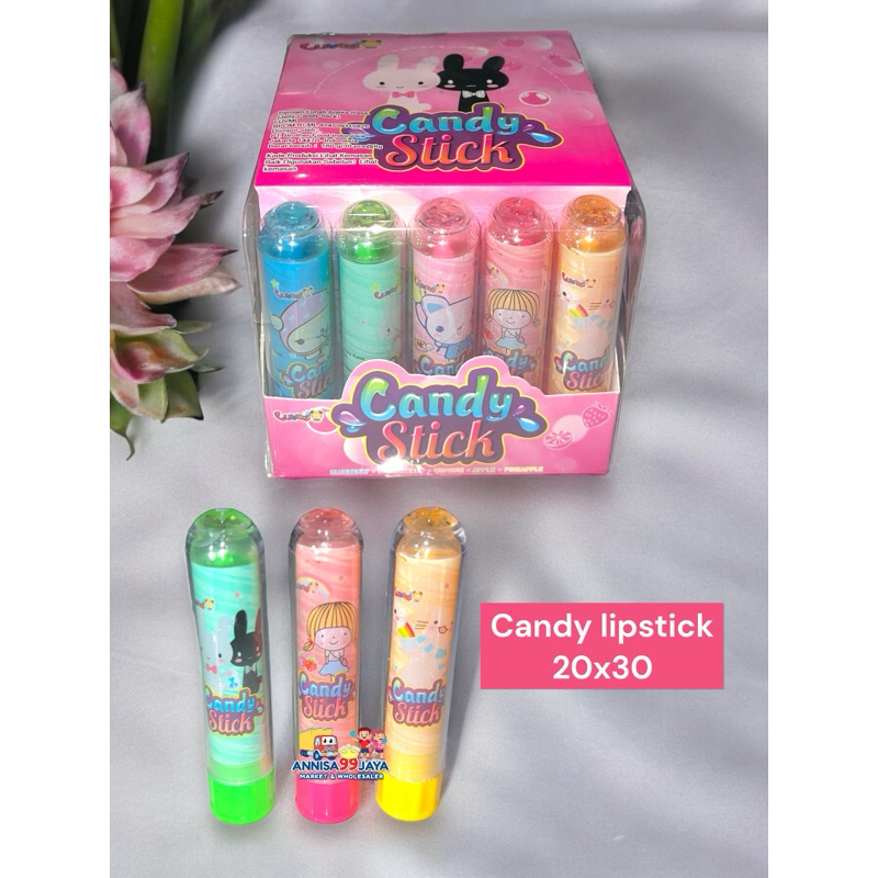 

PERMEN LUNAK CANDY STICK JELLY BENTUK LIPSTIK ISI 30PCS