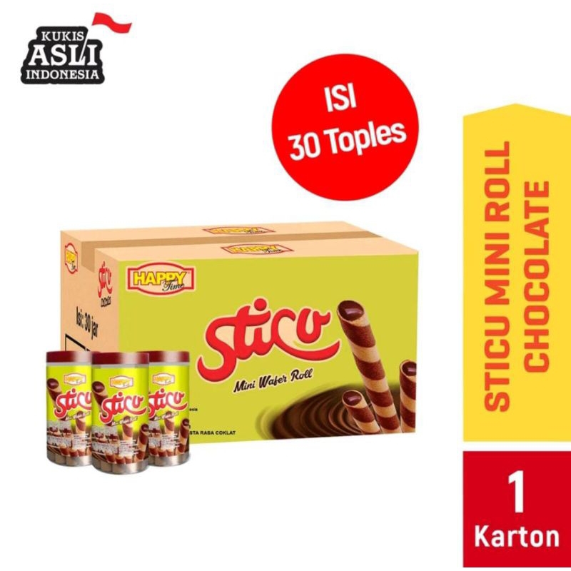 

Happy Time Sticu Mini Wafer Roll Chocolate