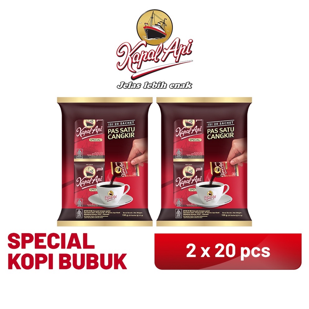 

Termurah KAPAL API Special Merah 2 Bag 2 x 6 gr