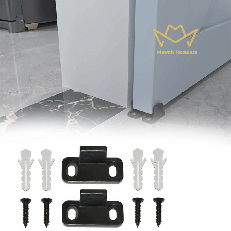 1Set Penahan Pintu Sliding Door Adjustable Sliding Floor  Sliding Door Guide Penahan Pintu Geser Baw