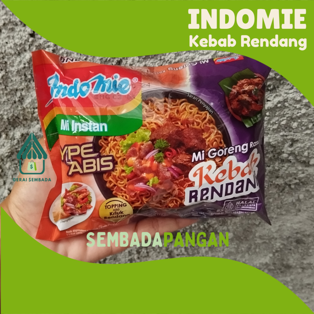 

Indomie Mie Goreng Rasa KEBAB RENDANG Mi Instant - GERAI SEMBADA