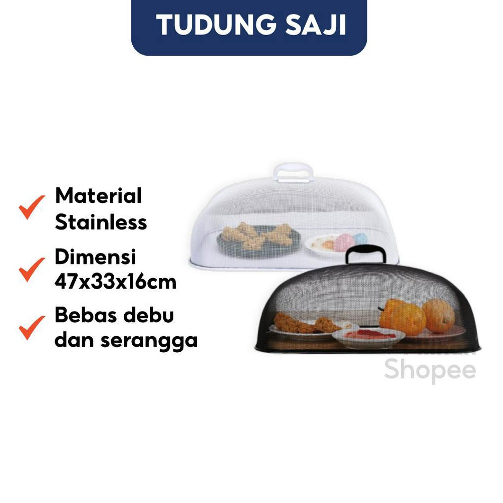 Termurah TATARUMA Tudung Saji Stainless Kotak  Pilihan Shopee