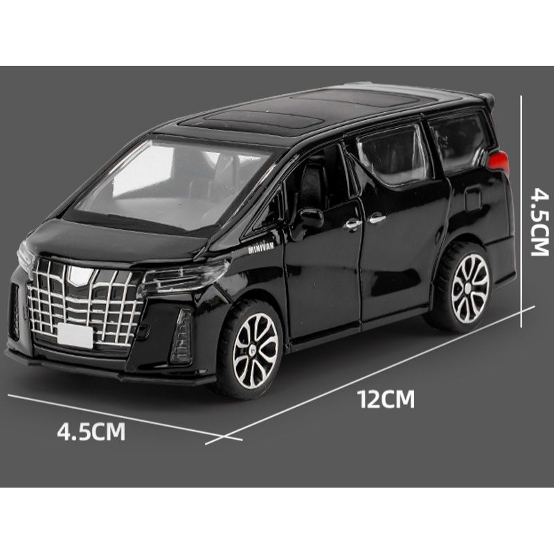 Mainan anak Diecast mobil model Alphard hitam