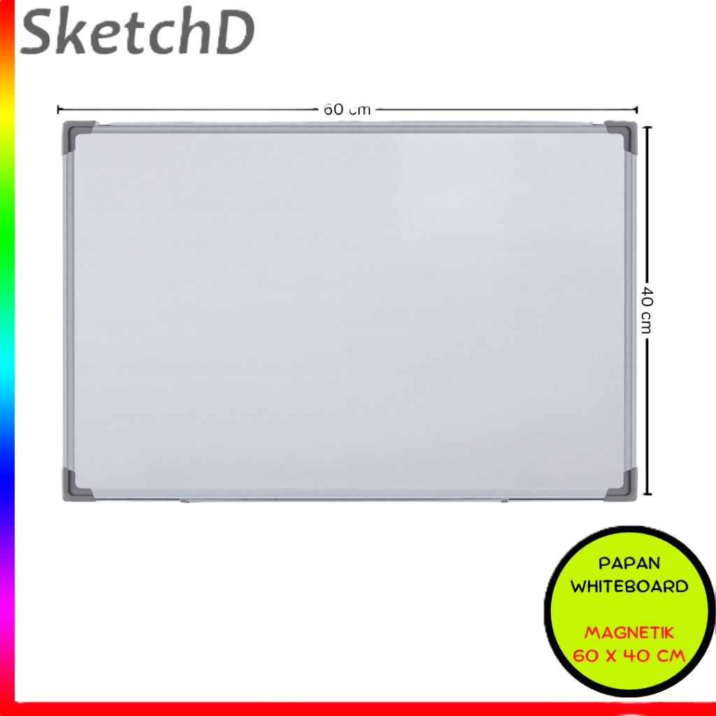

Papan tulis white board 40 x 60 cm Magnetik whiteboard