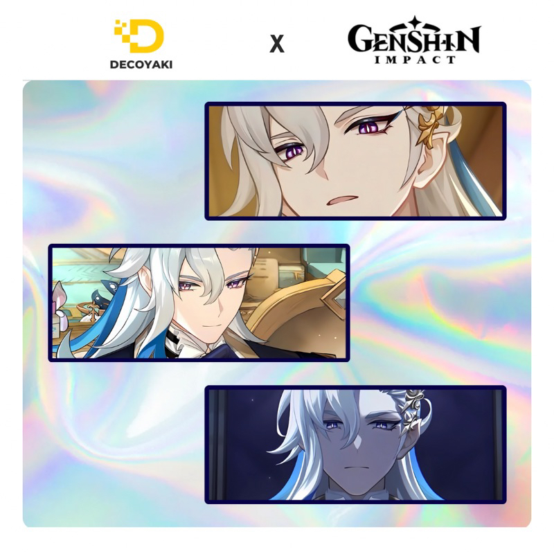 

Sticker Slap Hologram Neuvillette Genshin Impact, Stiker Hologram Neuvillette Genshin Impact