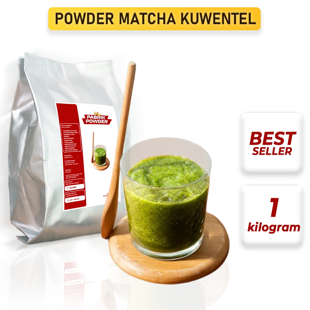 

Powder Matcha Kuwentel 1000 Gram , Bubuk Minuman Es Matcha Kental Manis, Matcha Powder