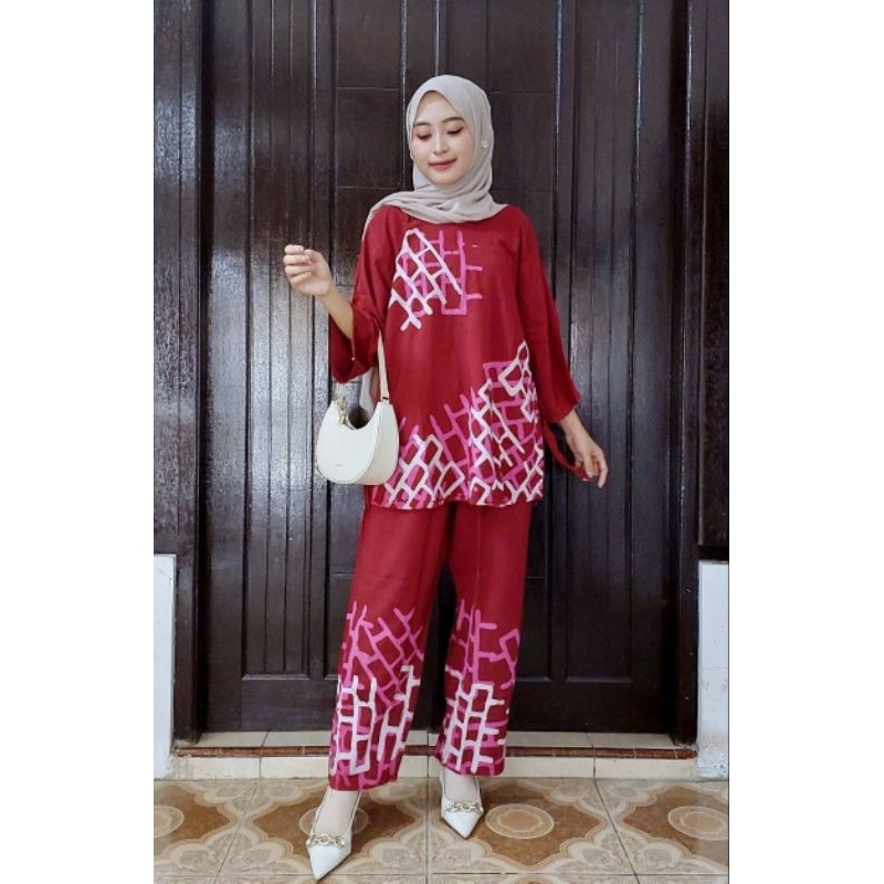 setelan cp tunik rayon ori