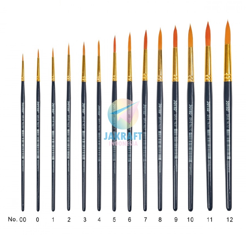 

STOK SEDIKIT 1 Pcs Kuas Lukis Round Brush JOYKO BR6 Serbaguna Segala Cat Air Minyak Poster Acrylic
