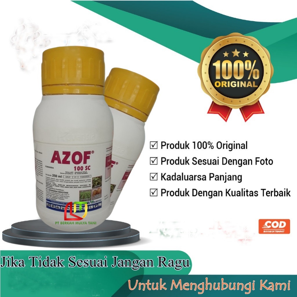 Fungisida Azof 100 sc 250ml Obat Pengendali Busuk Daun Tanaman