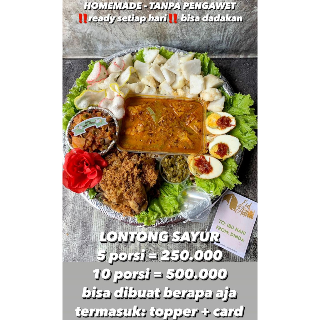 

Hampers Lontong Sayur Tampah Paket Idul Adha - FREE TOPPER dan Card - READY