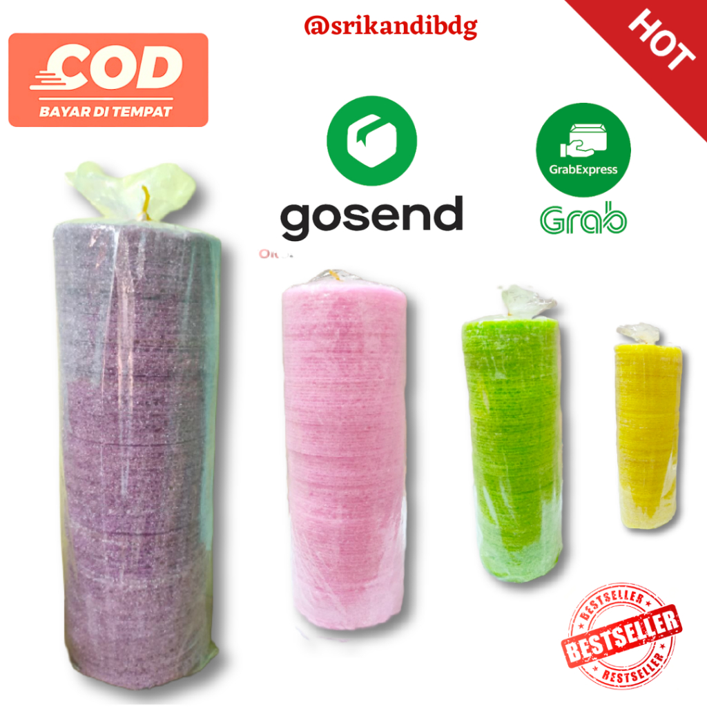 

Simping aromanis srikandi warna pink, hijau, kuning 200 gram