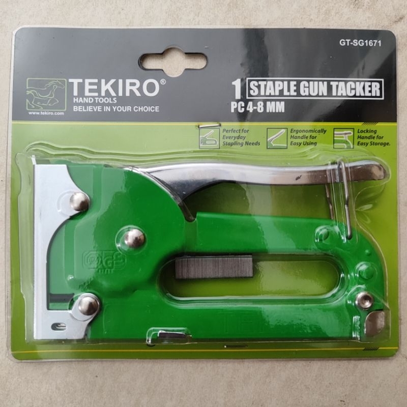 

Staple Steple Staples Steples Tembak Jok Gun Tacker 4-8mm Tekiro