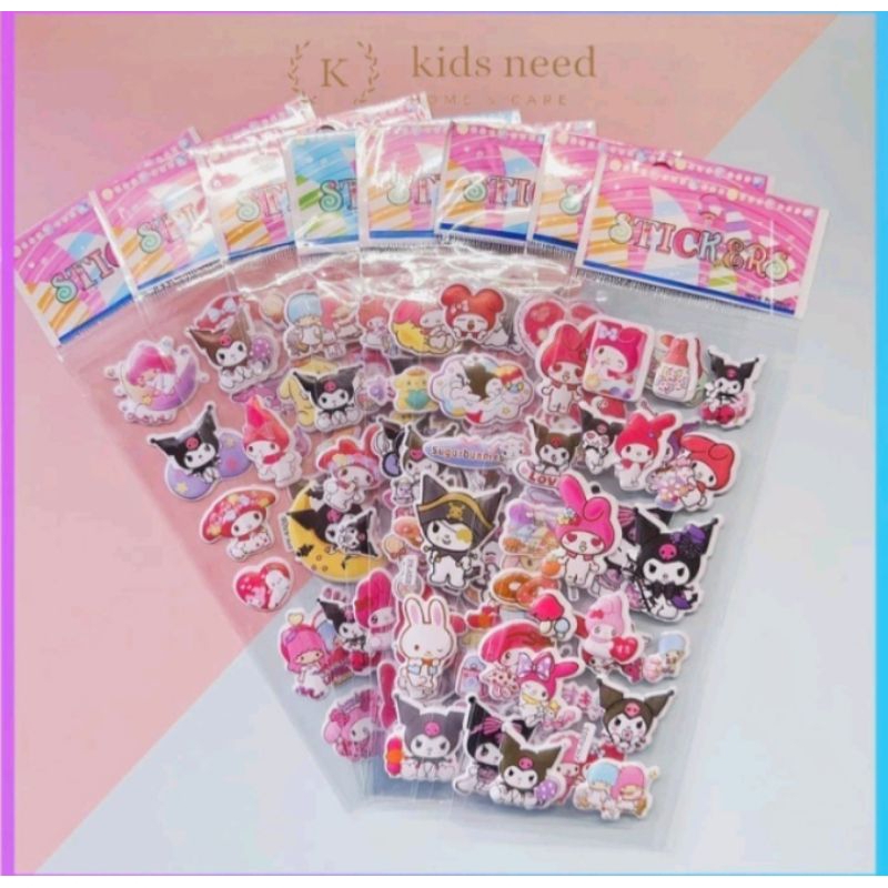 

10pcs Stiker Timbul Lotso Sanrio Murah