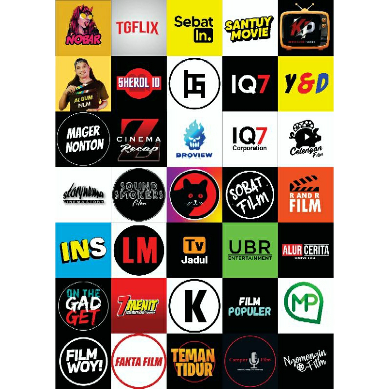 

6pcs stiker alur cerita film bang jhon, iq7, lm, insomnia dll