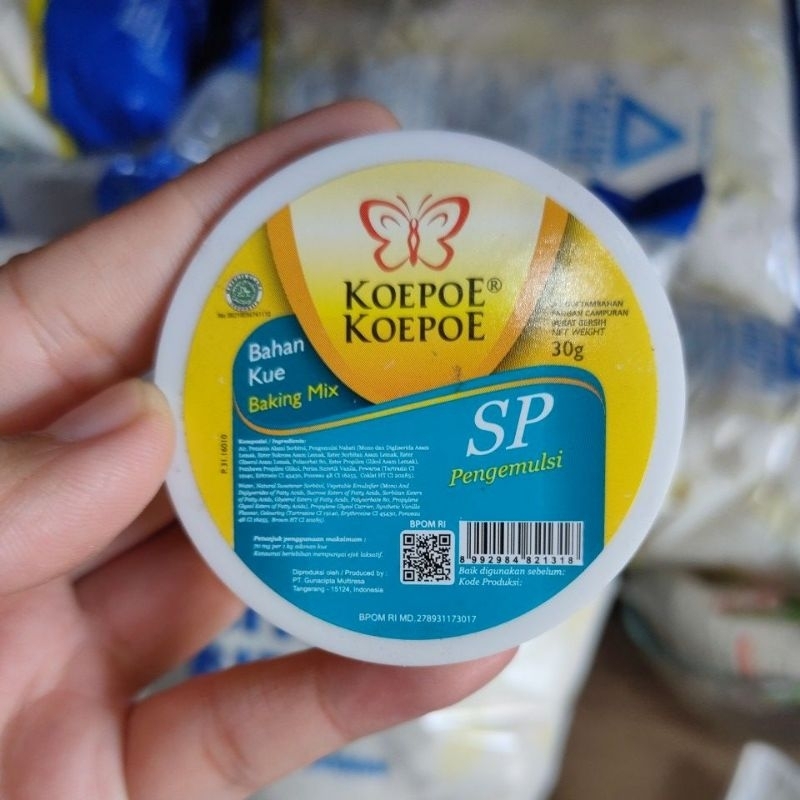 

Koepoe Koepoe SP 30gr / Pengemulsi bahan kue / SP 30gr / SP kupu kupu / bahan kue SP / bahan kue