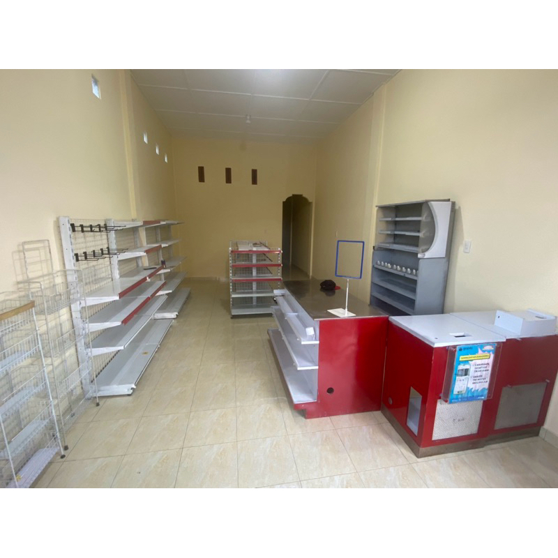 perlengkapan toko/minimarket second rak dan meja kasir