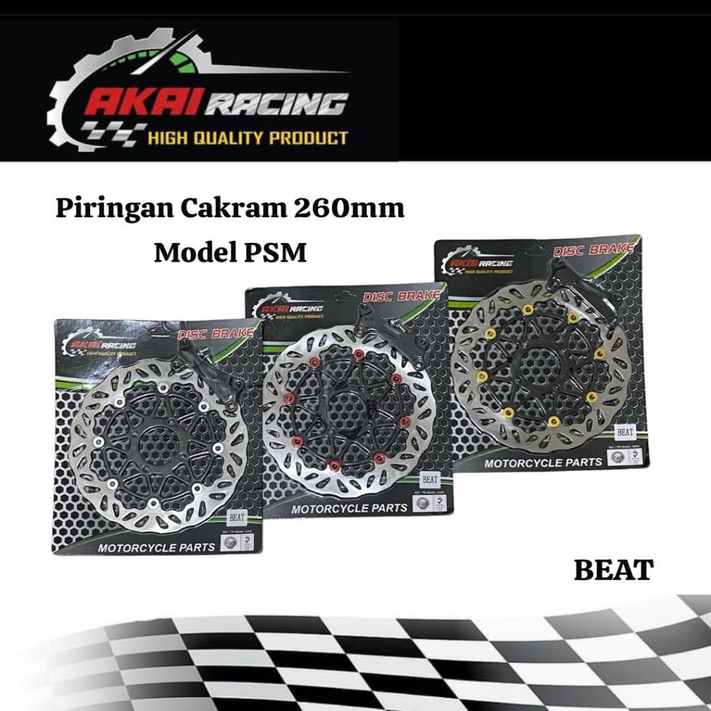 Piringan Cakram Beat Variasi Lebar Model Psm Piringan Depan 260mm Akai Racing