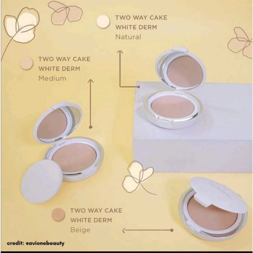 Avione Two Way Cake Whitederm || Avione Bedak Putih