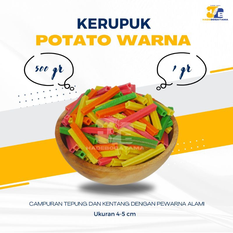 

Kerupuk Potato Warna 5 Kg (BALL)