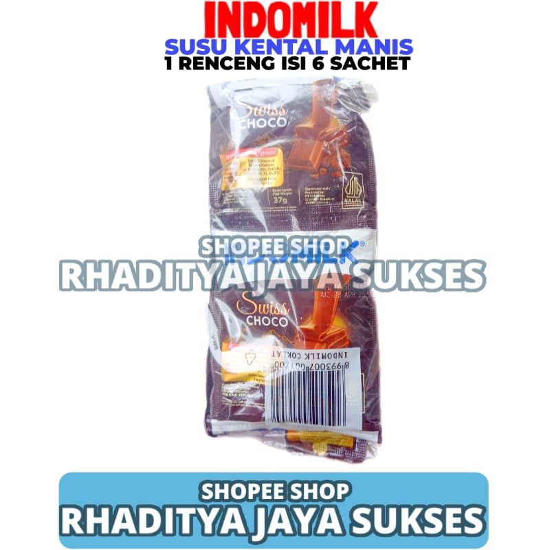 

Susu Kental Manis Cap Indomilk Coklat 1 Renceng Isi 6 Sachet 37gr