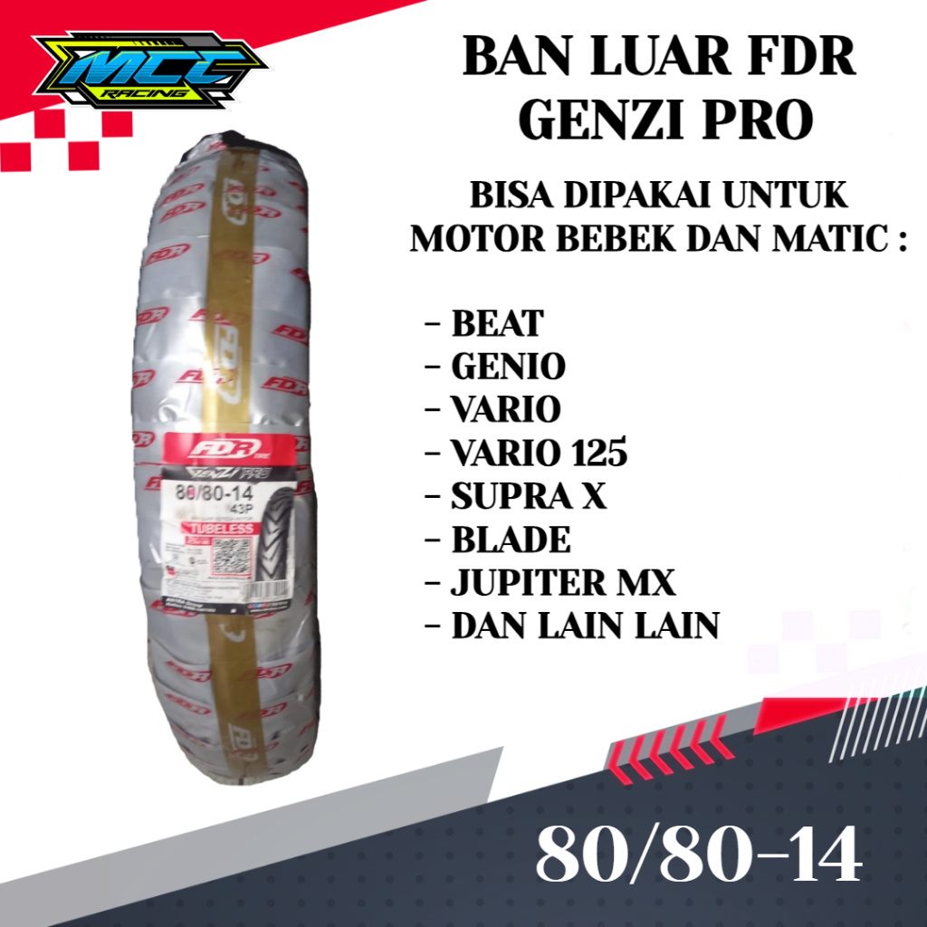 BAN LUAR FDR GENZI PRO BAN LUAR BEBEK FDR GENZI PRO TUBELESS FDR GENZI PRO BAN FDR GENZI PRO TUBELES