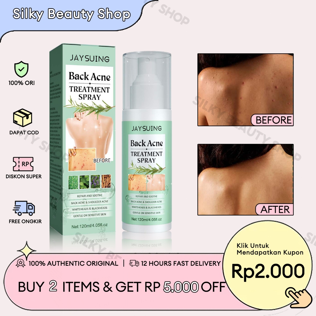 Jaysuing Back Acne Treatment Spray 120ml Acne Spray Face Spray Acne Back Spray Acne Back Body Spray 